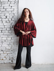 Striped Red Cape Dress
