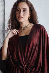 Striped Red Cape Dress