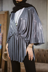 Light Silver Cape Dress